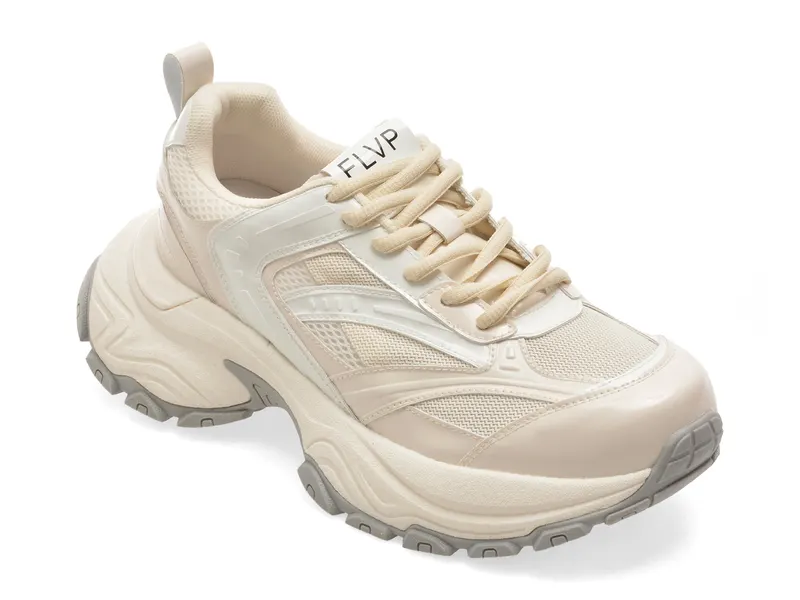 Pantofi sport FLAVIA PASSINI albi, T9178, din piele ecologica