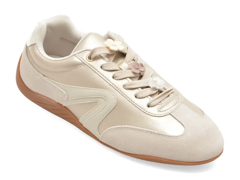 Pantofi sport aurii, MAXIE 710, din piele ecologica