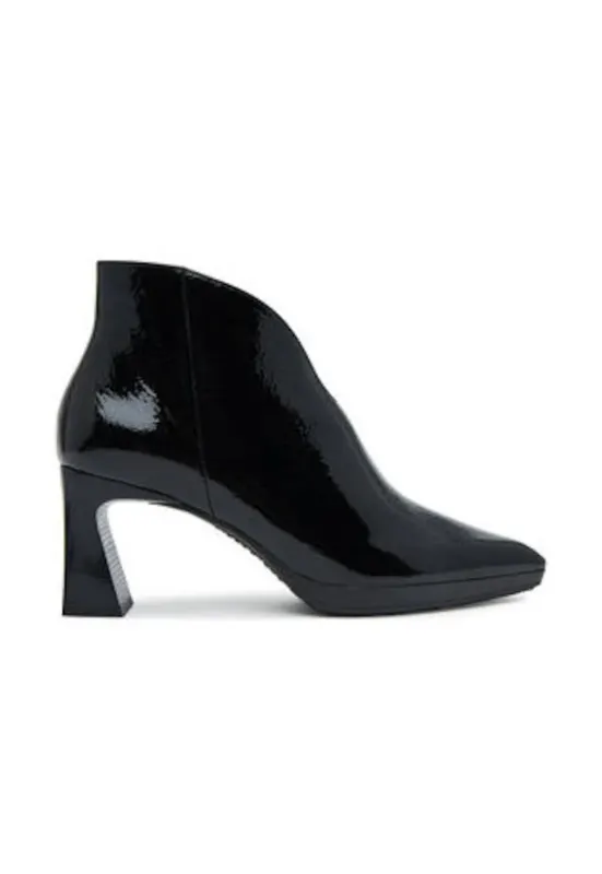 Botine dama din piele naturala - Negru