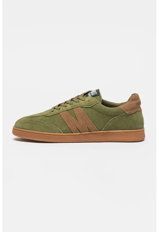 Pantofi sport din piele Caelum - Verde/Maro