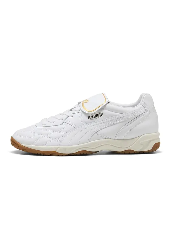 Pantofi sport King de piele cu logo - Alb