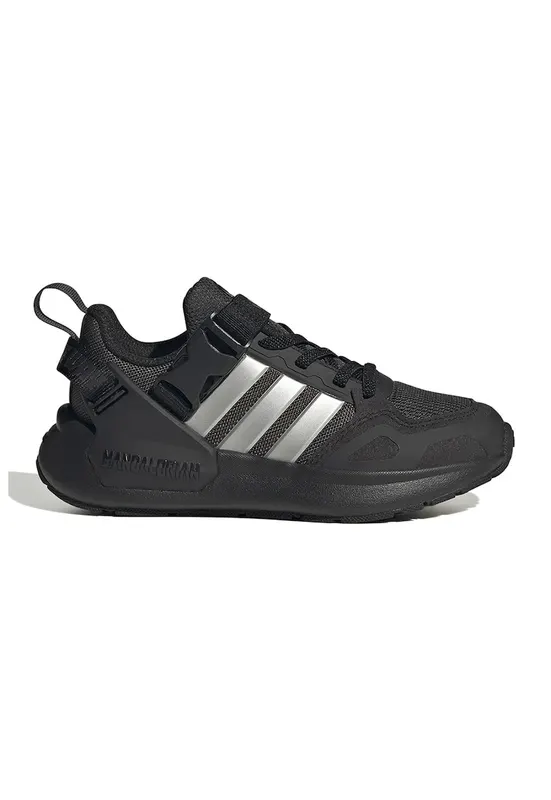 Pantofi sport low-cut cu velcro Mandalorian - Negru/Argintiu