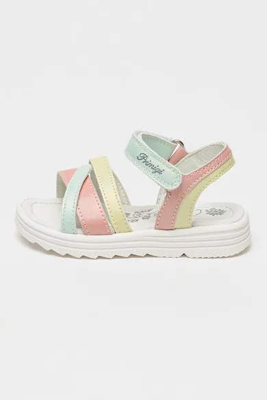 Sandale flatform cu logo - Galben/Albastru glaciar/Verde deschis