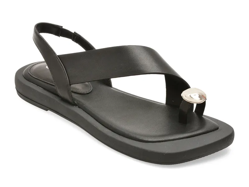 Sandale negre, LD1025, din piele naturala