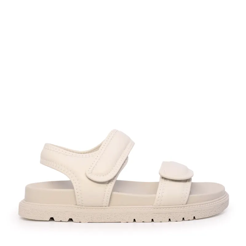 Sandale reglabile femei bej din piele 1279DS4258BE