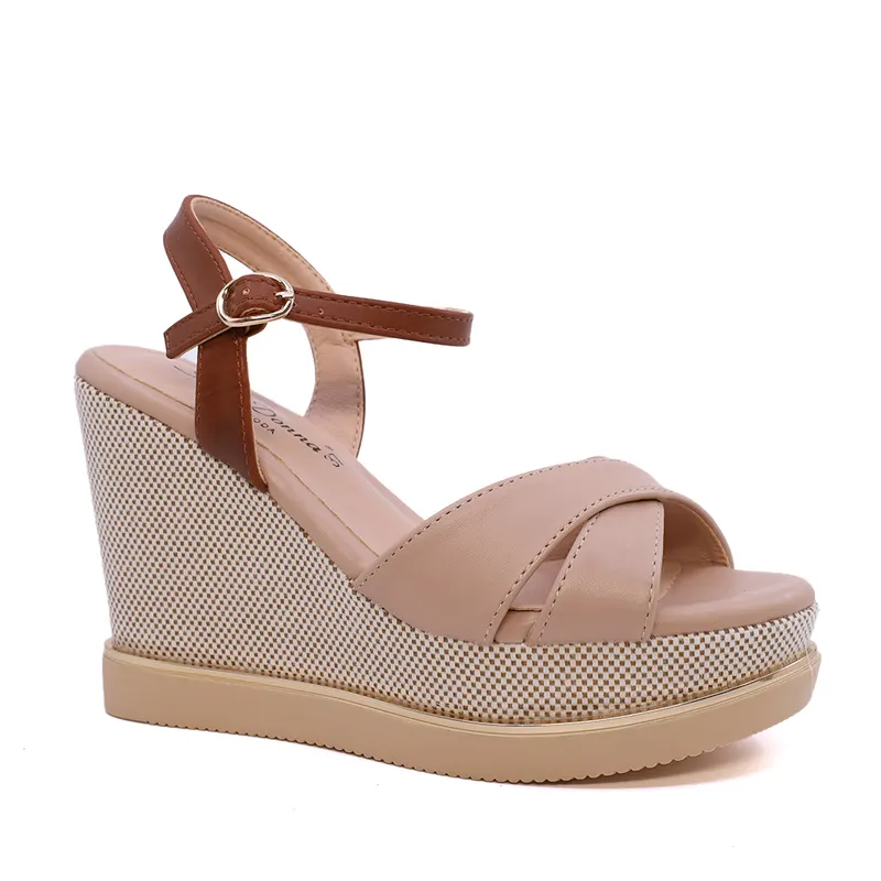 Sandale femei Solo Donna bej cu platformă 2549ds6417be — imaginea 2