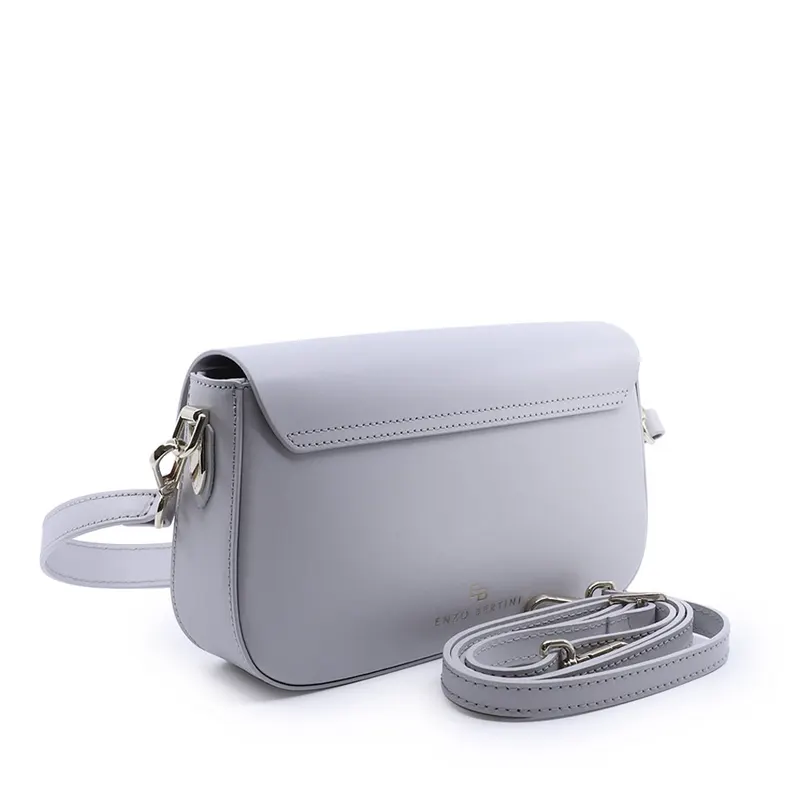 Poșetă satchel femei Enzo Bertini gri din piele 154POSP3739GR — imaginea 2
