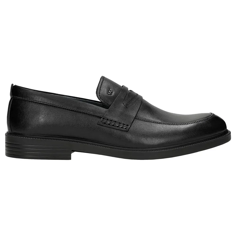 Mocasini negri din piele bărbați