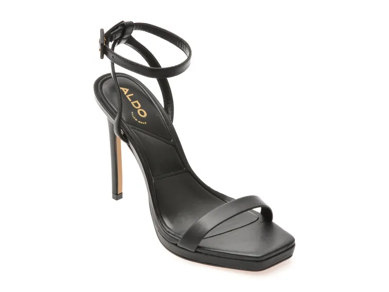 Sandale elegante negre, KAATHY 001, din piele naturala
