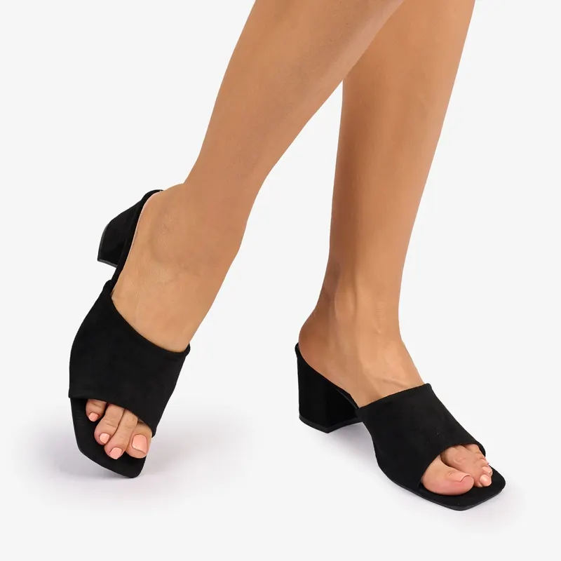 Pantofi eleganti dama din Piele ECOLOGICA INOARSA Model Simplu CRL1090 CULOARE: NEGRU