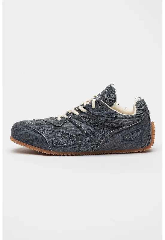 Pantofi sport din denim cu aspect texturat Slow - Gri inchis