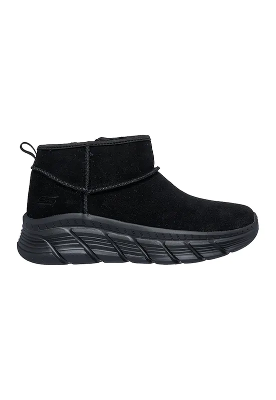 Ghete din piele intoarsa ecologica Bobs B Flex HI - Negru
