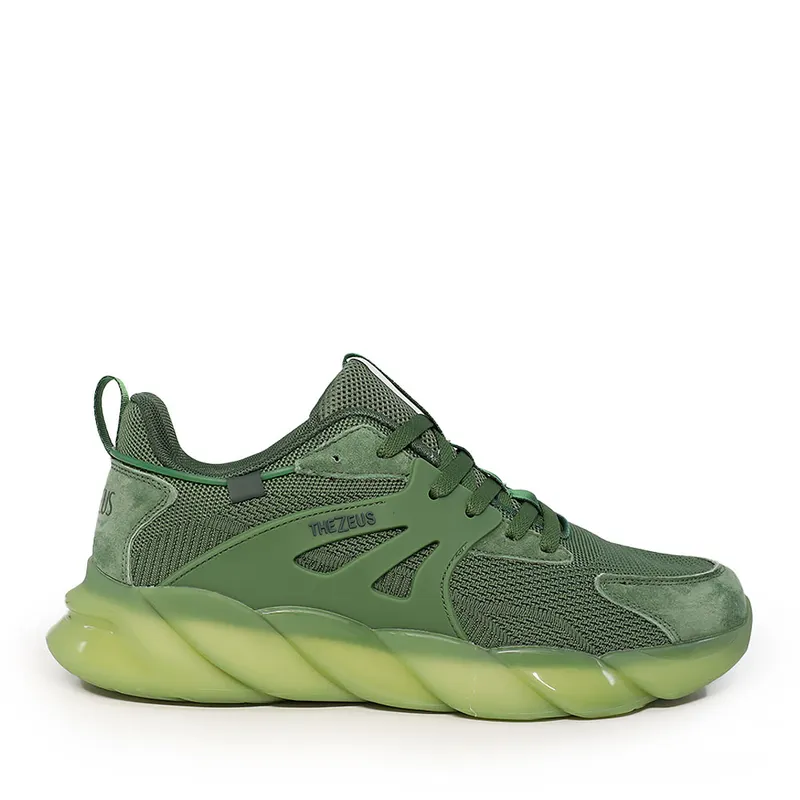 Sneakers comozi bărbați Thezeus verzi 3731BPS8113VV