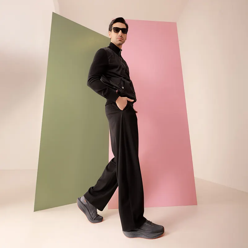 Sneakers ultraușori bărbați Thezeus gri închis din textil 3761BPS25856GR — imaginea 2