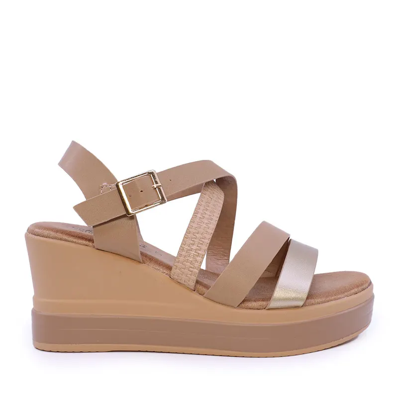 Sandale cu platformă femei Solo Donna aurii 2549DS2352AU
