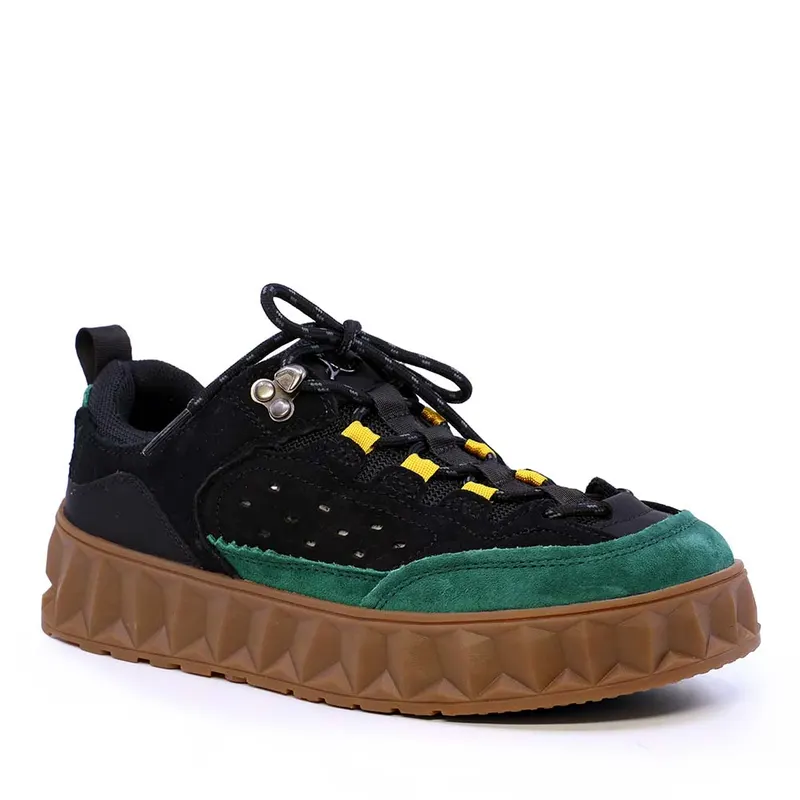 Sneakers femei Luca di Gioia negri din piele întoarsă și textil 1292dp1210vn — imaginea 2