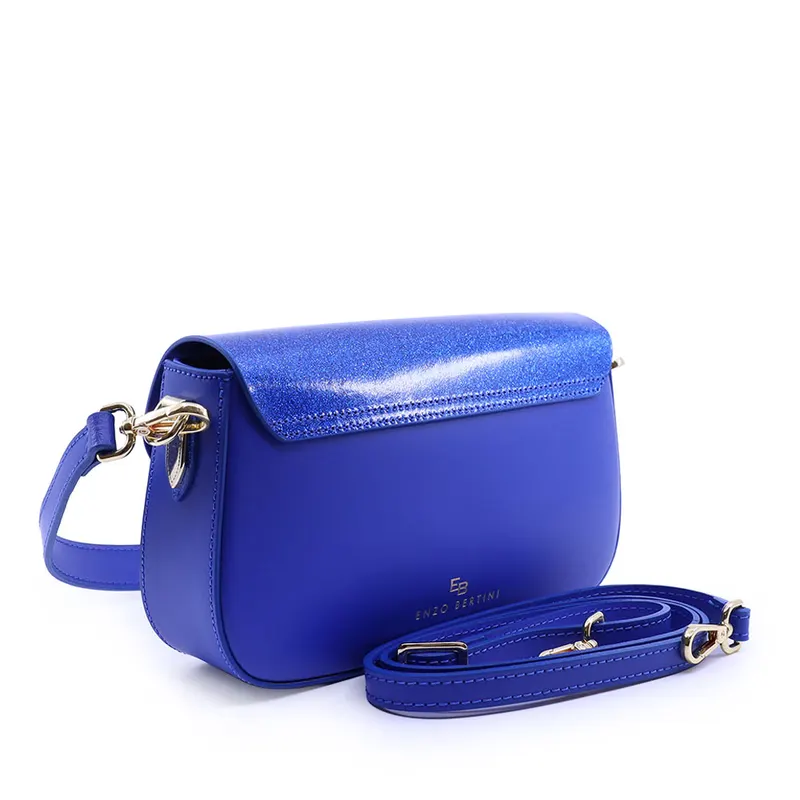 Poșetă satchel femei Enzo Bertini albastră din piele 154POSP3739GBL — imaginea 2