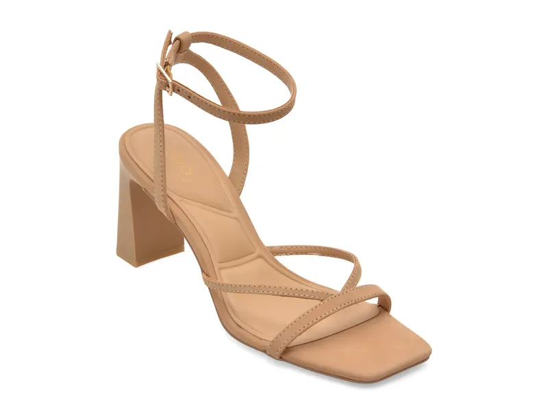 Sandale elegante bej, STELLARE 271, din nabuc