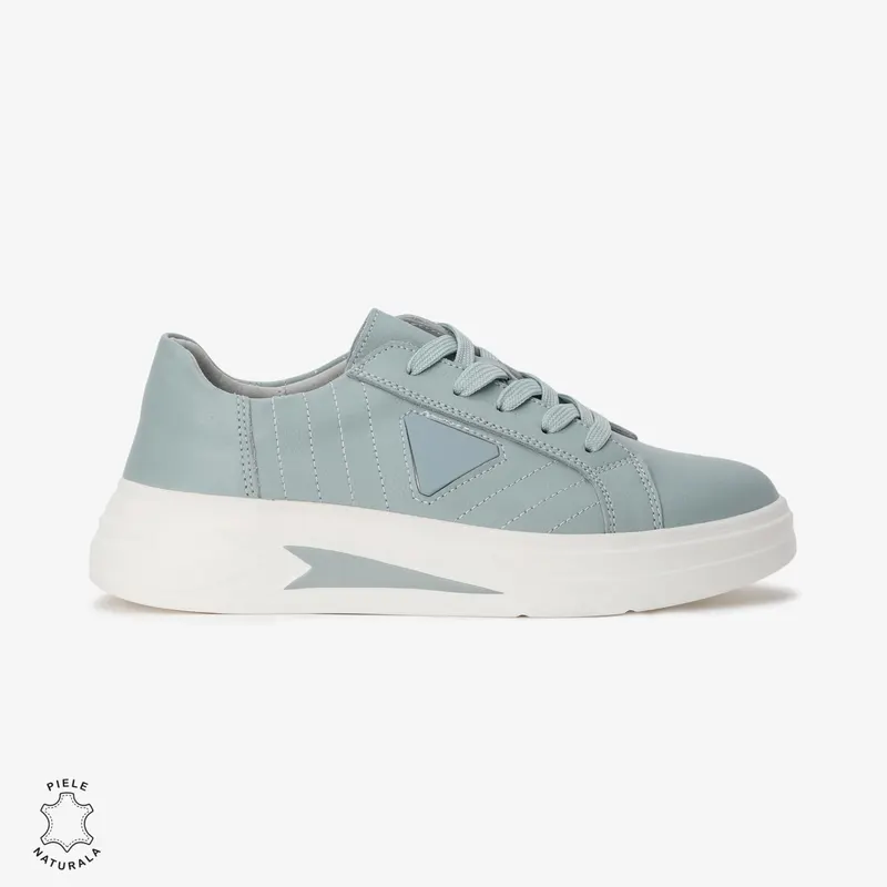 Pantofi Casual de dama din Piele naturala CRL0523 ALBASTRU