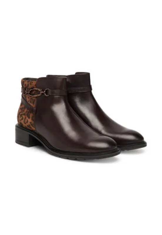 Botine dama - din piele naturala - maro