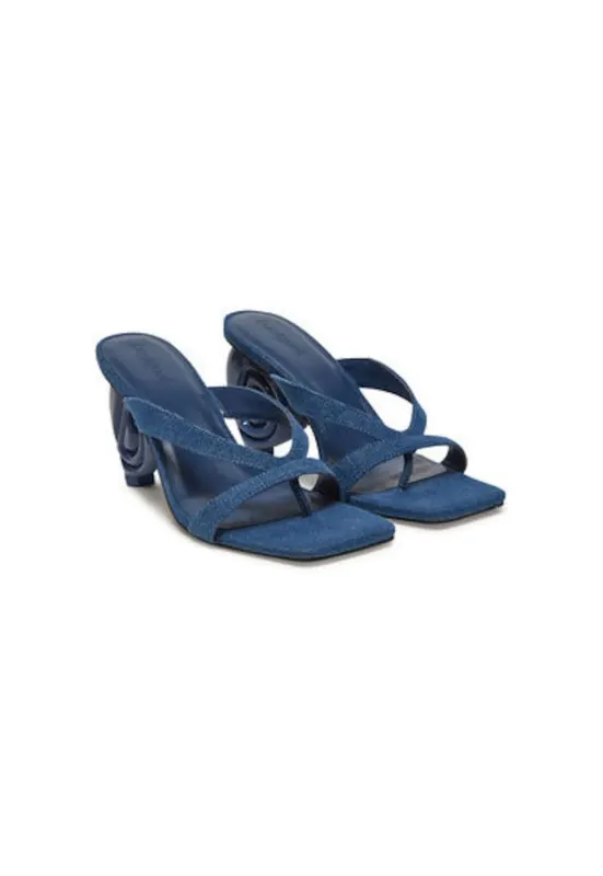 Papuci flip-flop dama 25SSSD01 - Textil - - Bleumarin