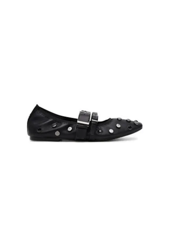 Balerini K1552868 - Piele naturala - Negru - Negru