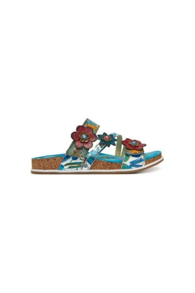 Papuci dama 305012616 - Piele naturala - Albastru - Albastru