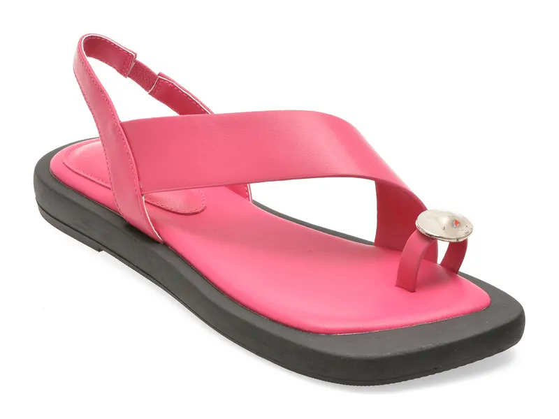 Sandale fucsia, LD1025, din piele naturala
