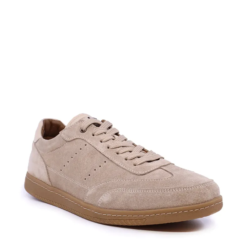 Sneakers bărbați Luca di Gioia bej din piele întoarsă 2309BP33257VBE — imaginea 2