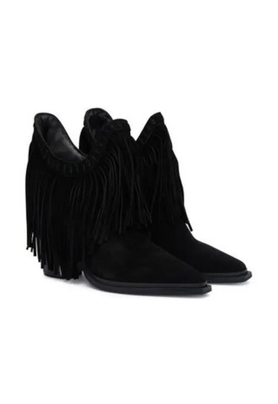 Botine dama 305457981 - Piele naturala - Negru