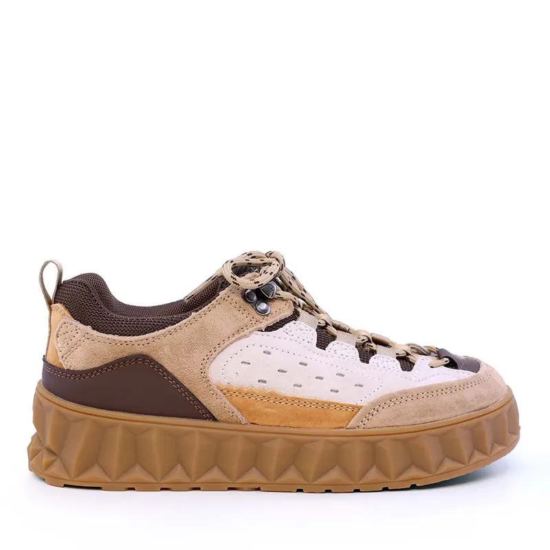 Sneakers femei Luca di Gioia maro din piele întoarsă și textil 1292dp1210vm