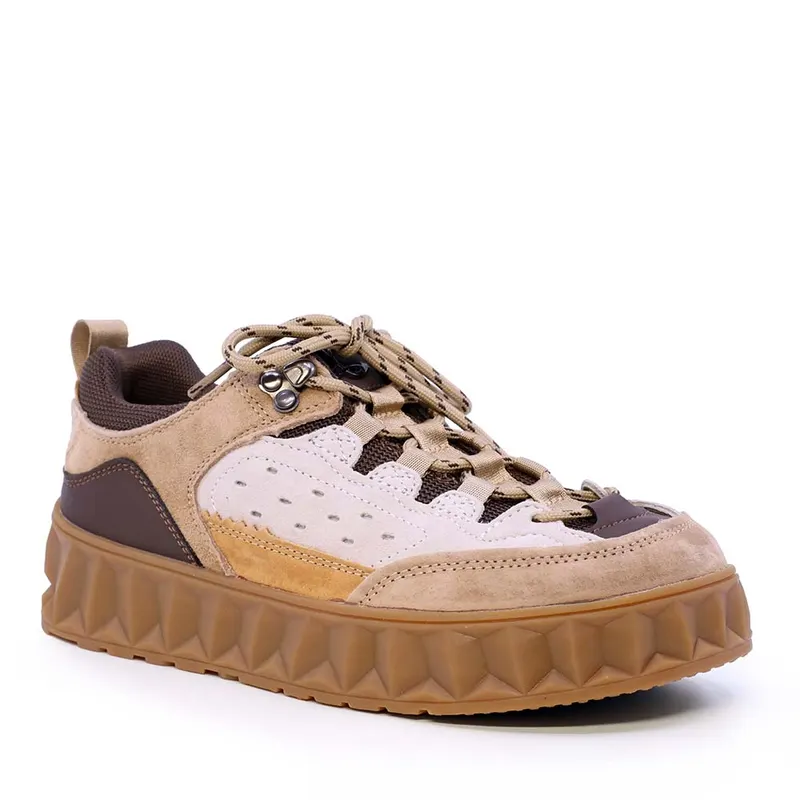 Sneakers femei Luca di Gioia maro din piele întoarsă și textil 1292dp1210vm — imaginea 2
