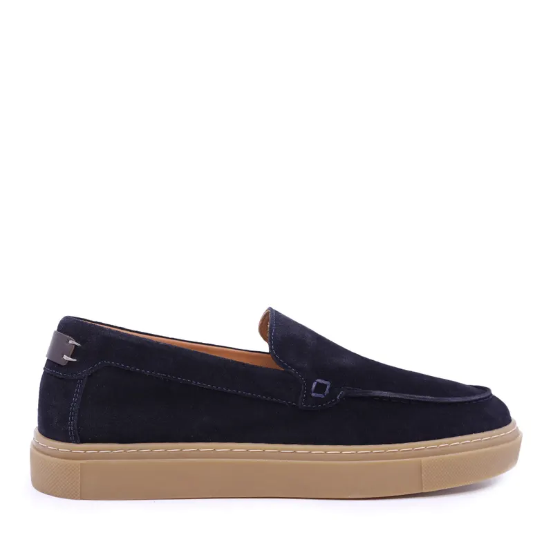 Mocasini bărbați Thezeus bleumarin din piele întoarsă 2109BM18004VBL