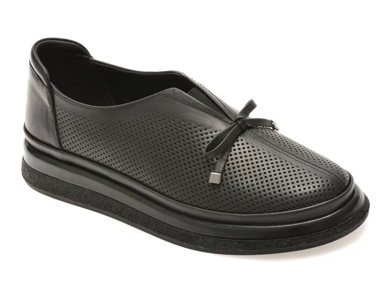 Pantofi IMAGE negri, 5503702, din piele naturala