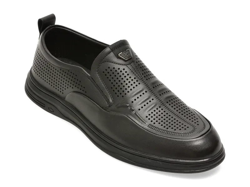 Pantofi BITE THE BULLET negri, 25L2103, din piele naturala