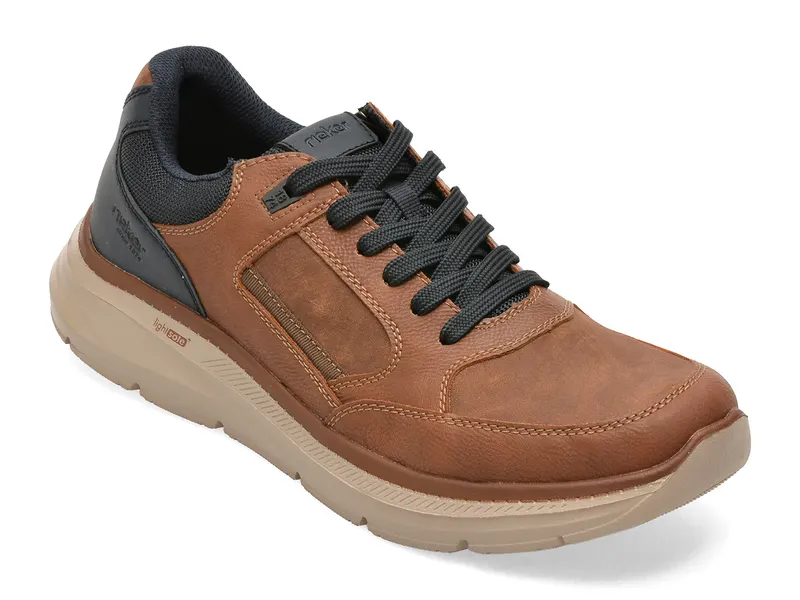 Pantofi sport RIEKER maro, B1801, din piele ecologica