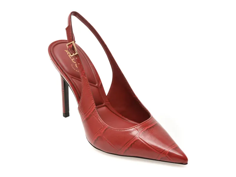 Pantofi eleganti rosii, STESSY SLING 2.0, din piele ecologica