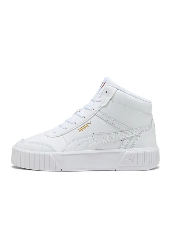 Pantofi sport mid-cut din piele Carina MIa - Alb optic