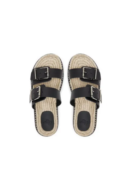 Papuci dama 025673-100 - Piele naturala - 37 EU - Negru