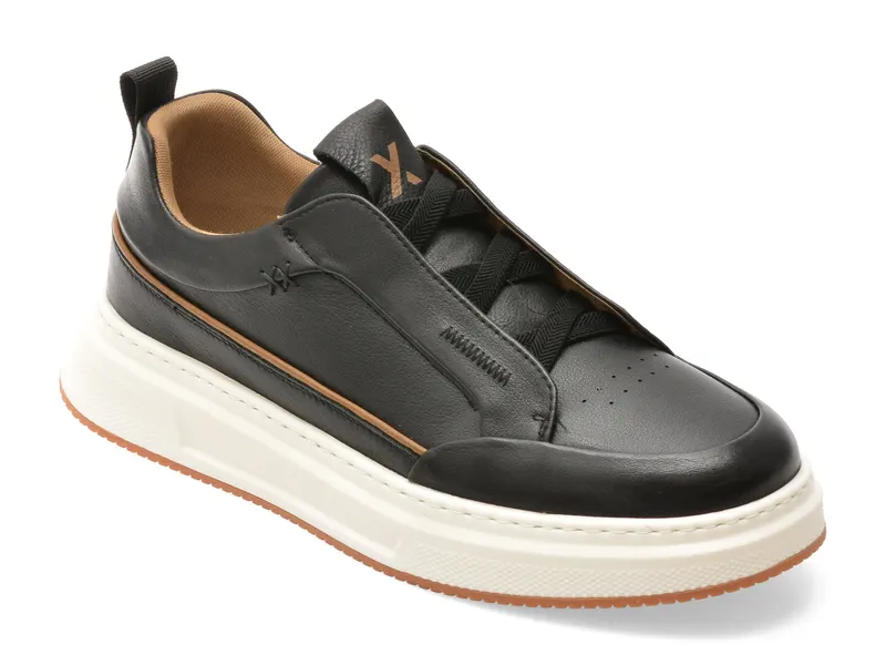 Pantofi sport negri, 59356, din piele naturala