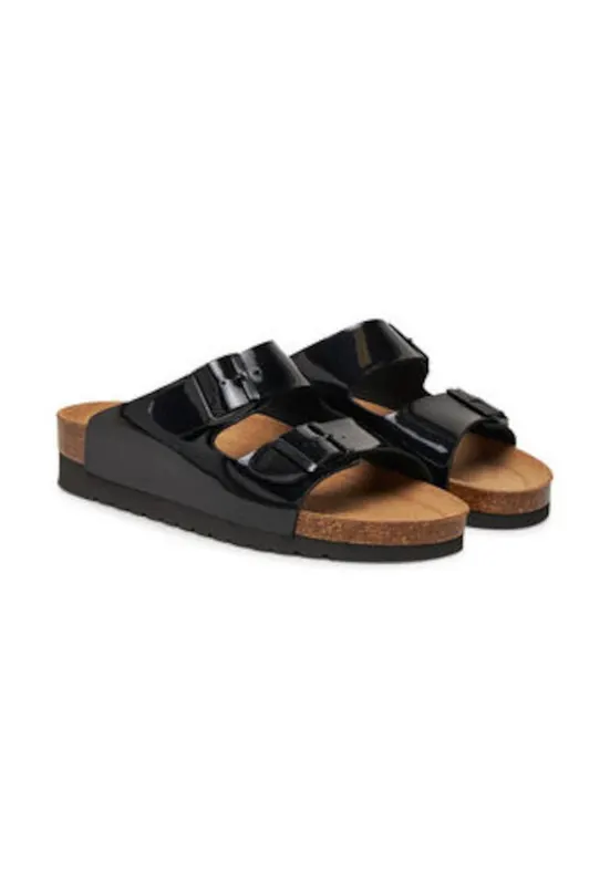 Papuci dama - Grunland - piele ecologica - Negru