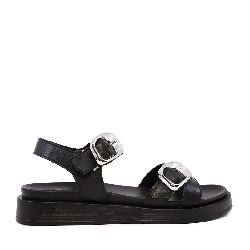 Sandale femei negre din piele 689ds28059n