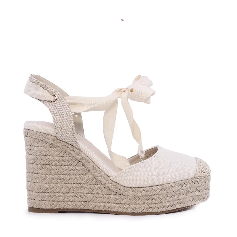 Espadrile femei Solo Donna bej cu platformă 2851DS4800BE