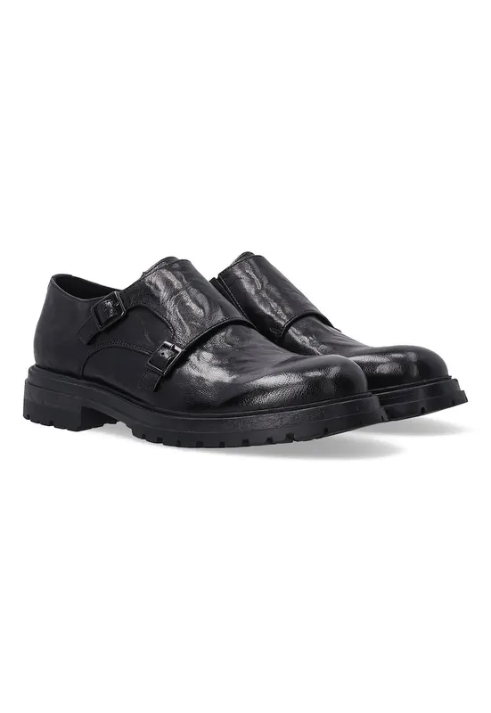 Pantofi din piele cu aspect valurit