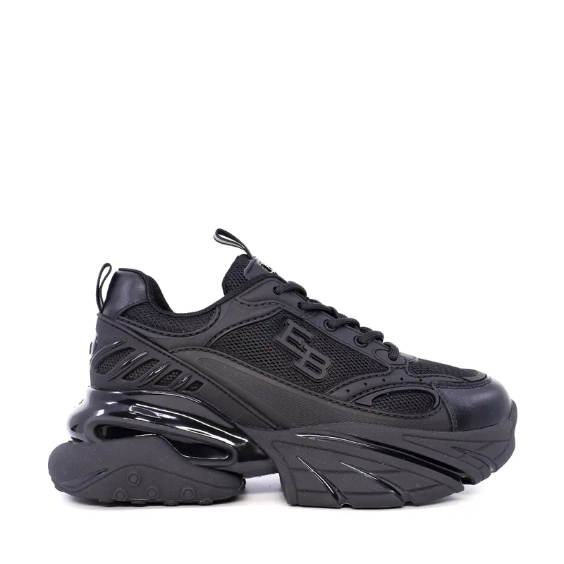 Sneakers chunky Enzo Bertini negri din piele și textil 3862dp191n