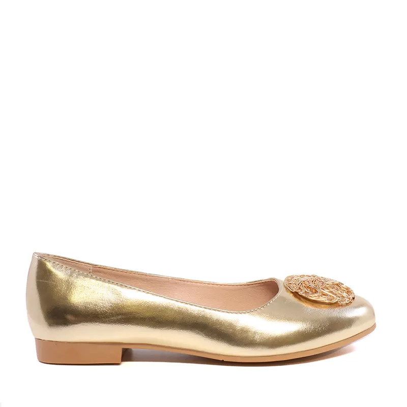 Balerini cu accesoriu deco femei Solo Donna aurii 1169DB4100AU