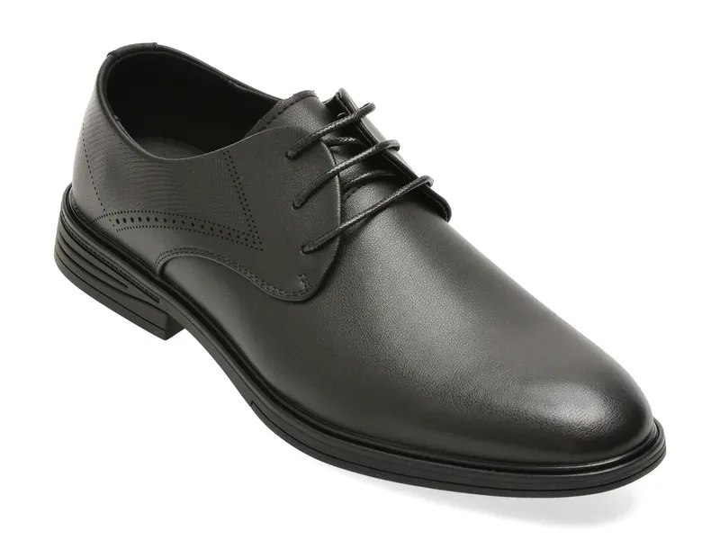 Pantofi eleganti BITE THE BULLET negri, 4T89516, din piele naturala
