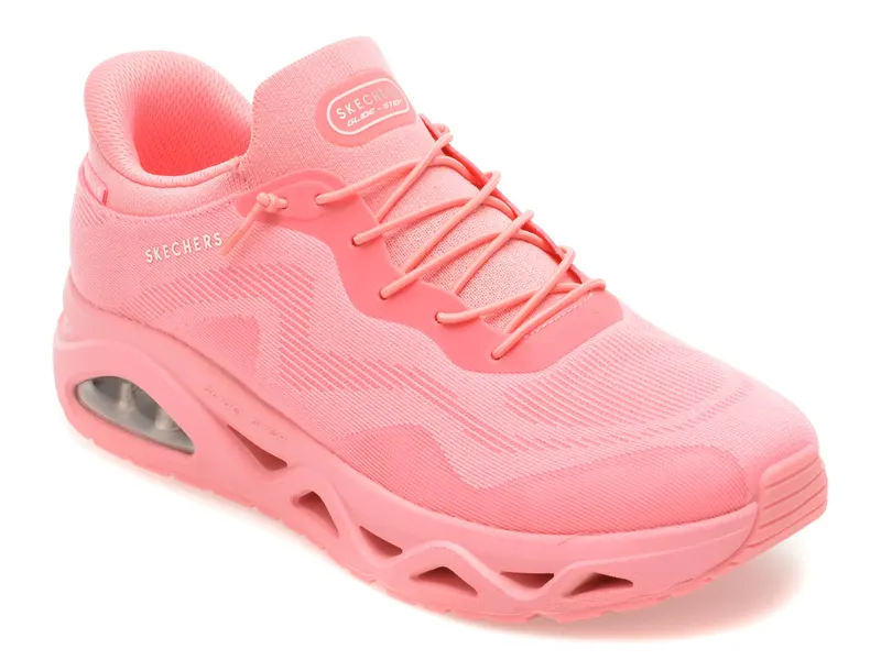 Pantofi sport SKECHERS roz, UNO GLIDE-STEP, din material textil
