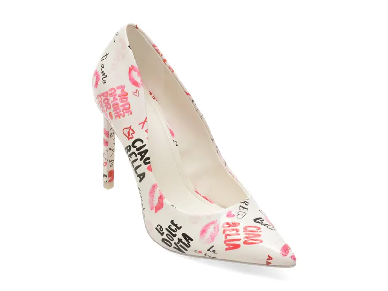 Pantofi eleganti multicolor, STESSY 2.0, din piele ecologica