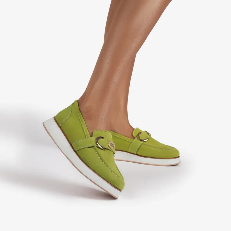 Mocasini dama din Piele Naturala Intoarsa CRL0840 MUSTAR